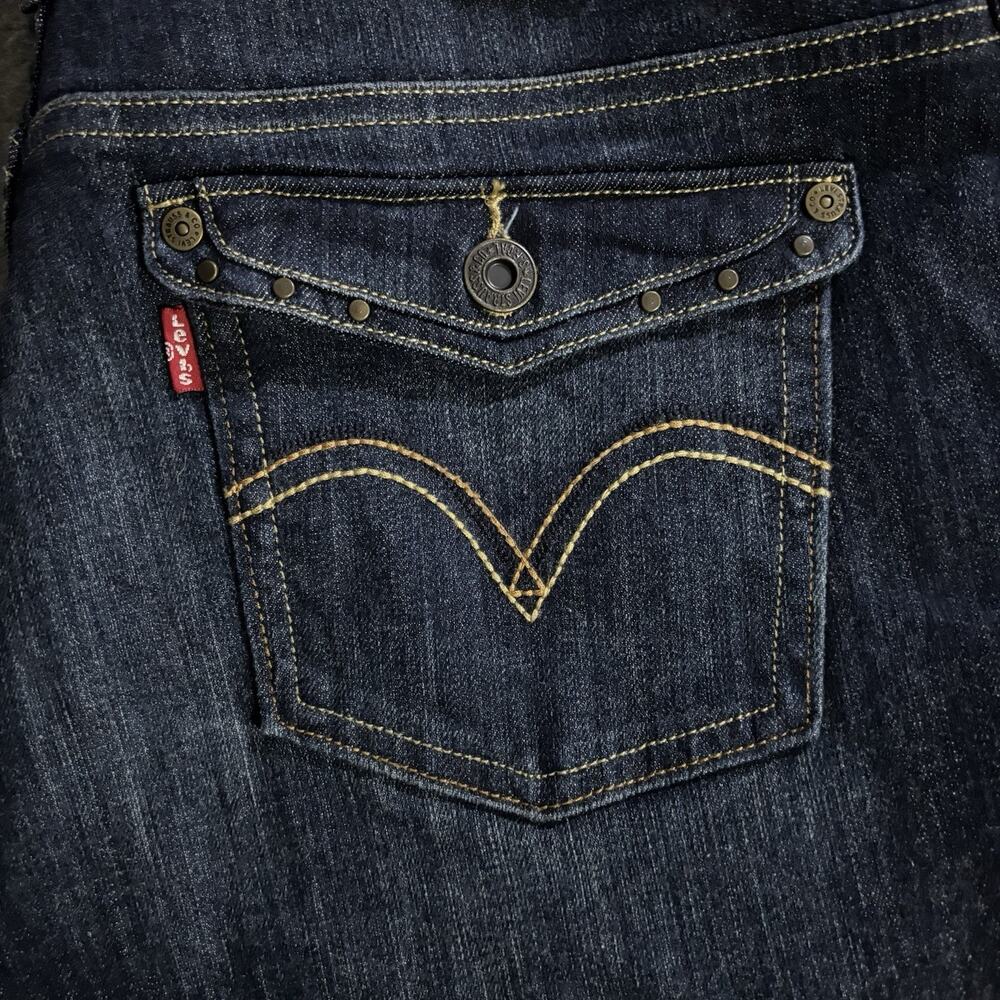 NWT Levi’s 515 Bootcut Jeans Women’s 32x31.5 Indigo Dark Wash Flap Pocket Denim - Picture 5 of 11